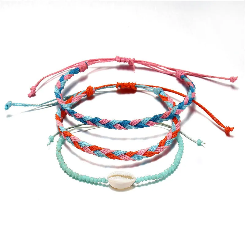 3PCS Boho Shell Charm Bracelet Set