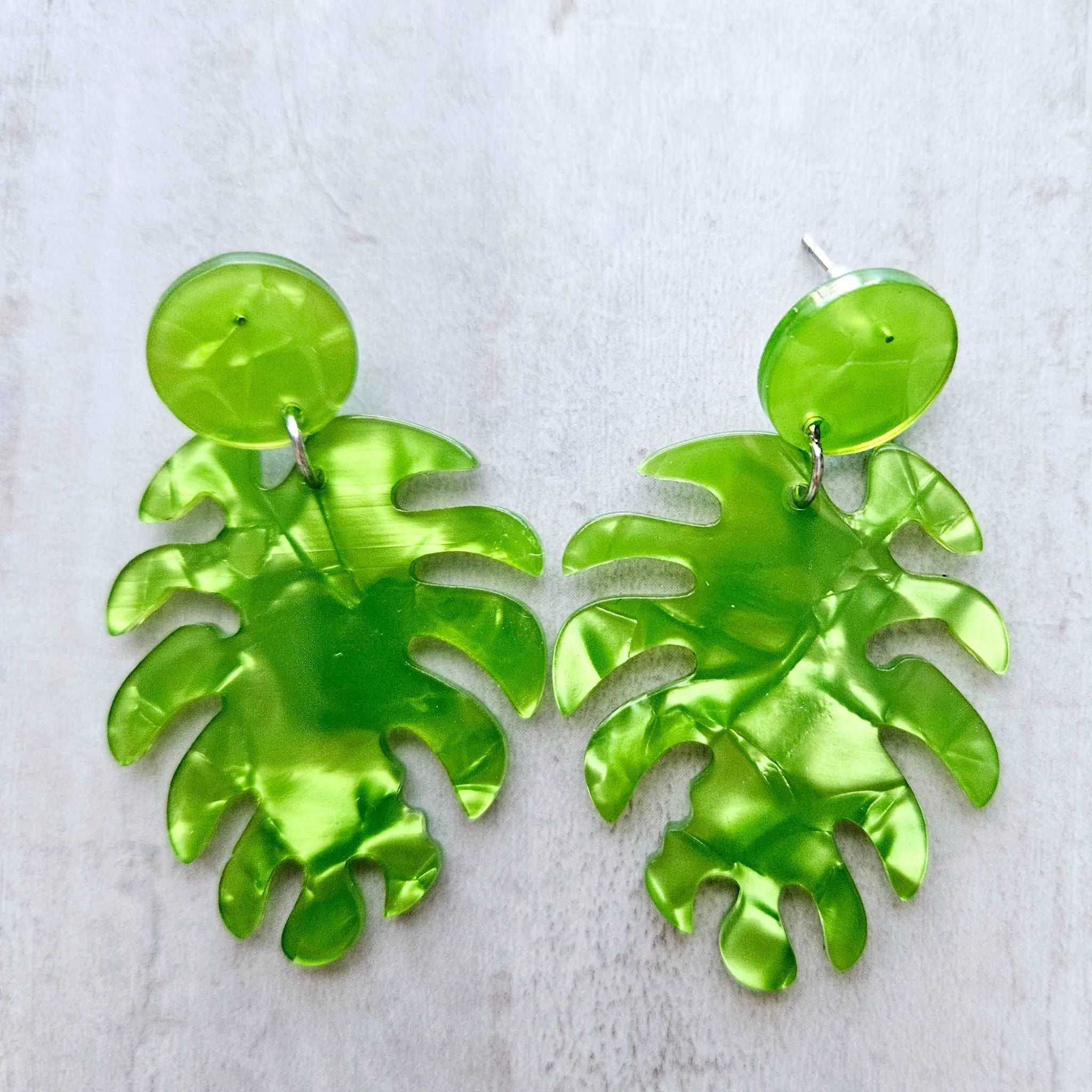 Acrylic Leaves Earrings