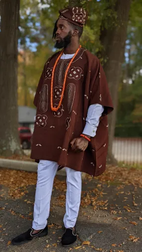 Adekunke African Aso Oke Agbada Grand boubou Robe - DPABC20