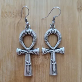 Anatolian Boho Earrings - "Ankh Cross"