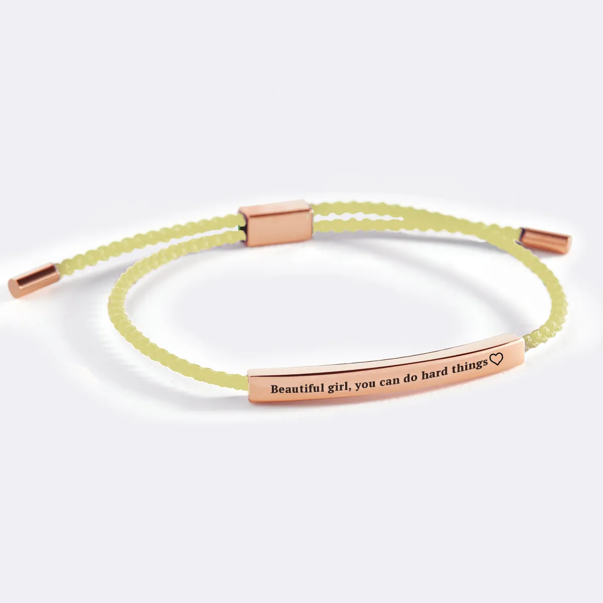 Beautiful Girl You Can Do Hard Things Inspire Bracelet