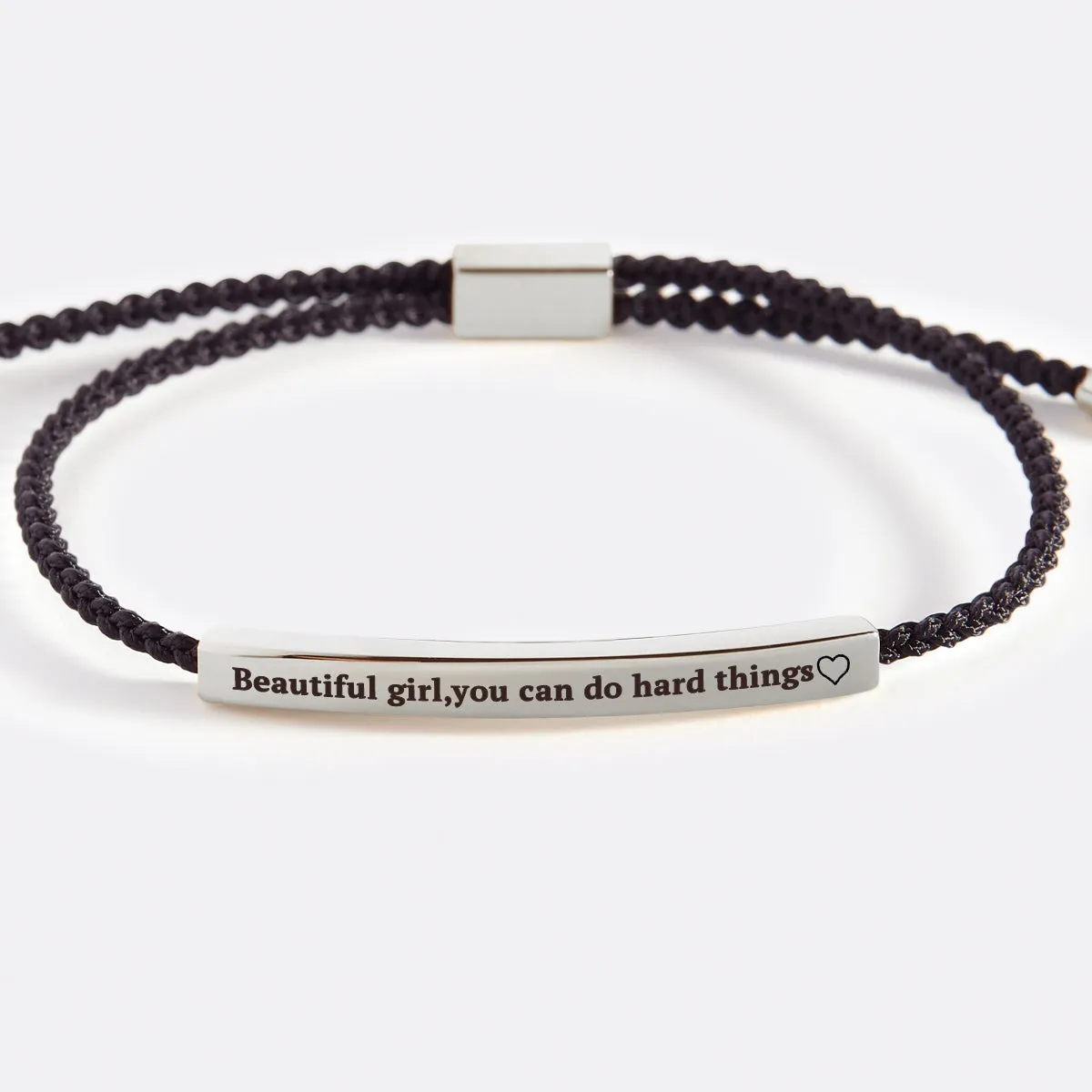 Beautiful Girl You Can Do Hard Things Inspire Bracelet