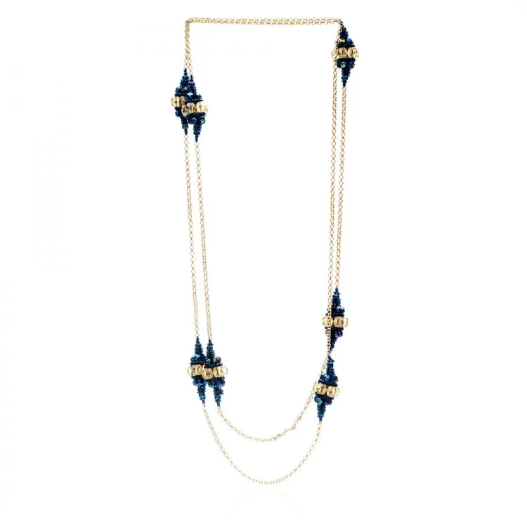 Blue Midnight Fiorella Bauble Necklace