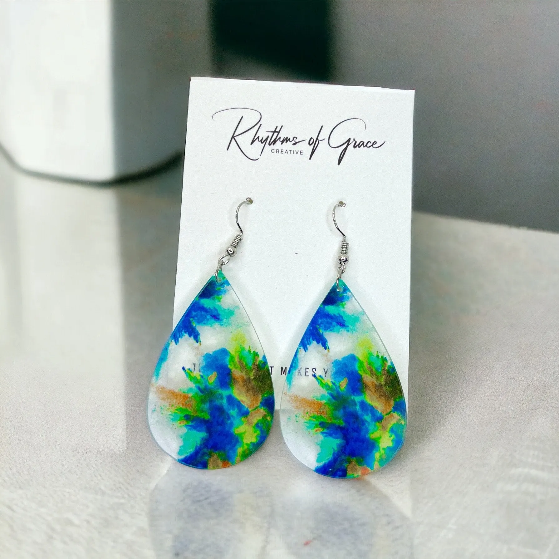 Boho Chic Earrings, Blue Earrings, Green Earrings, Dangle Earrings, Boho Chic, Boho Style, Bohemian Earrings, Blue Boho, Blue Green Earring