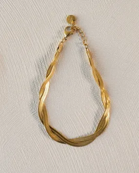 Braided Snake Bracelet Gold