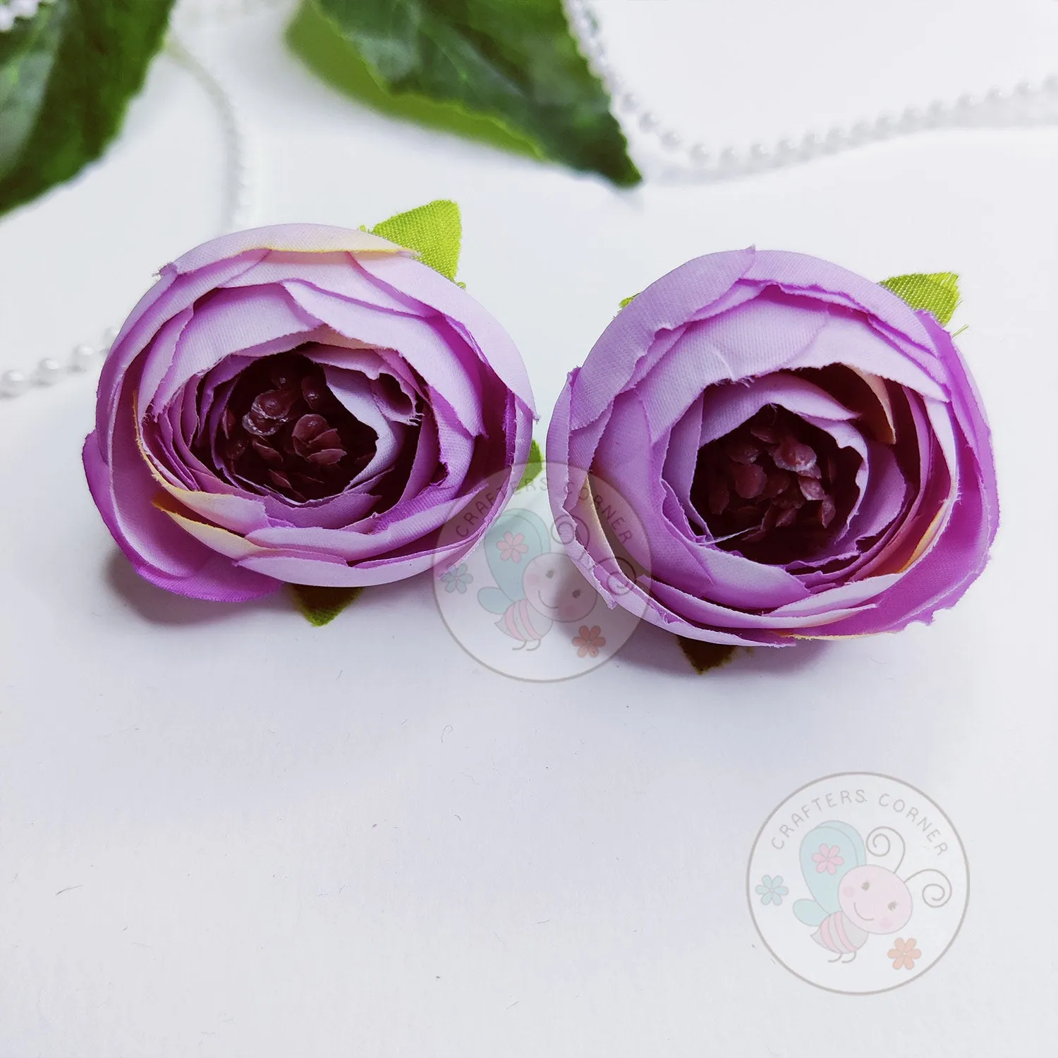 Cabbage Fabric Roses - Lilac