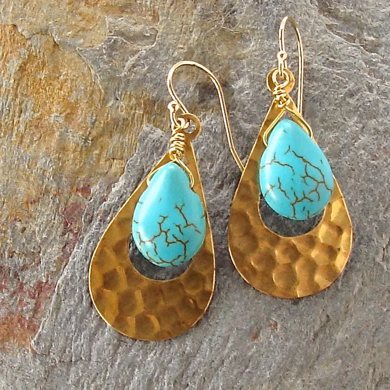 Cass: Turquoise Earrings