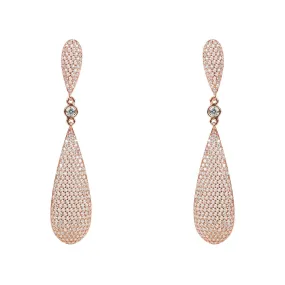 Coco Long Drop Earrings Rosegold