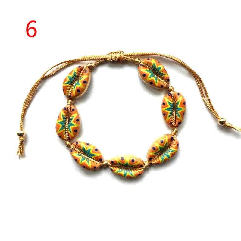 Colorful inkjet alloy shell bracelet