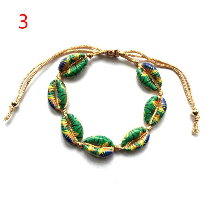 Colorful inkjet alloy shell bracelet