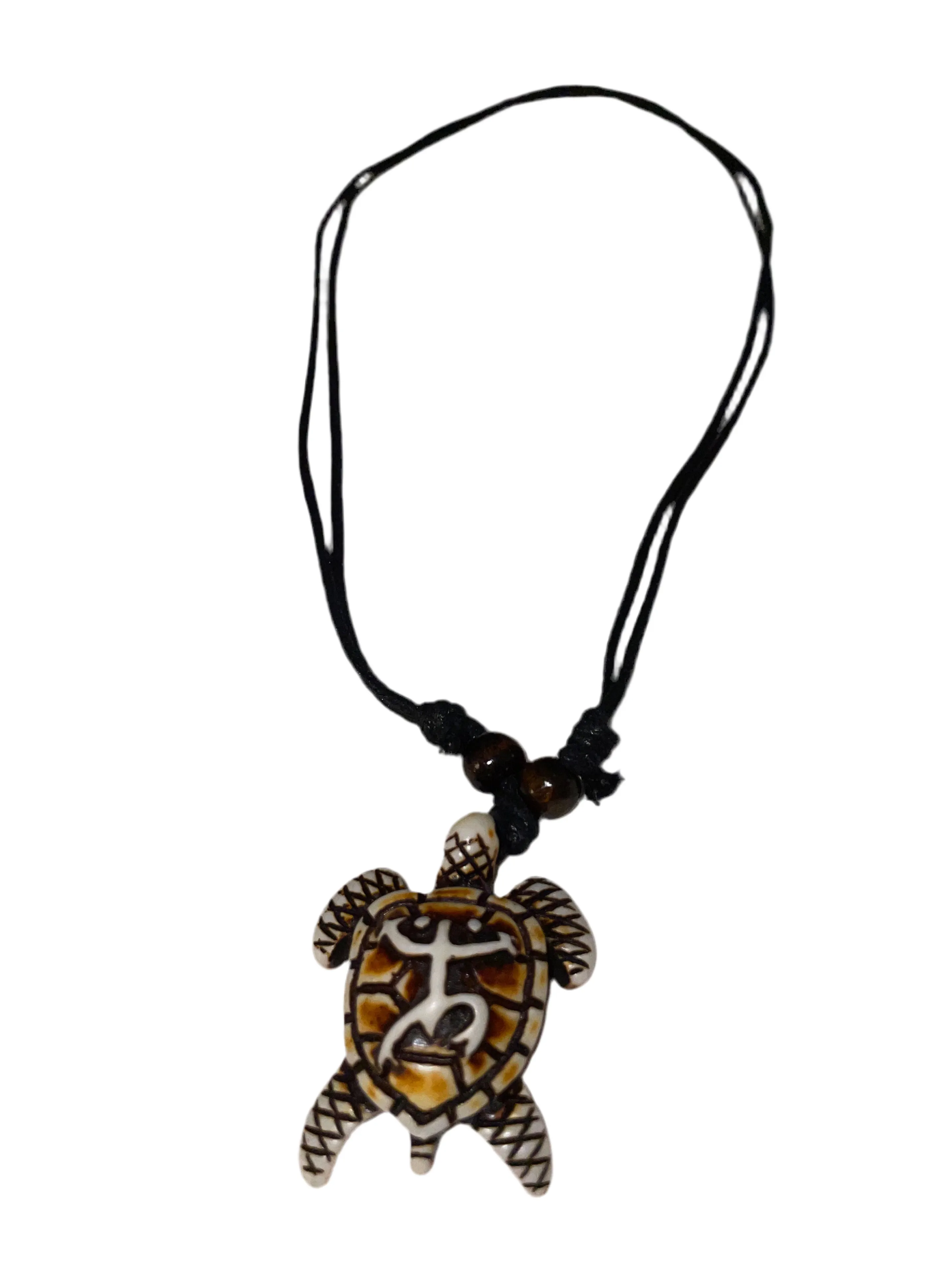 Double layered wooden sea turtle necklaces