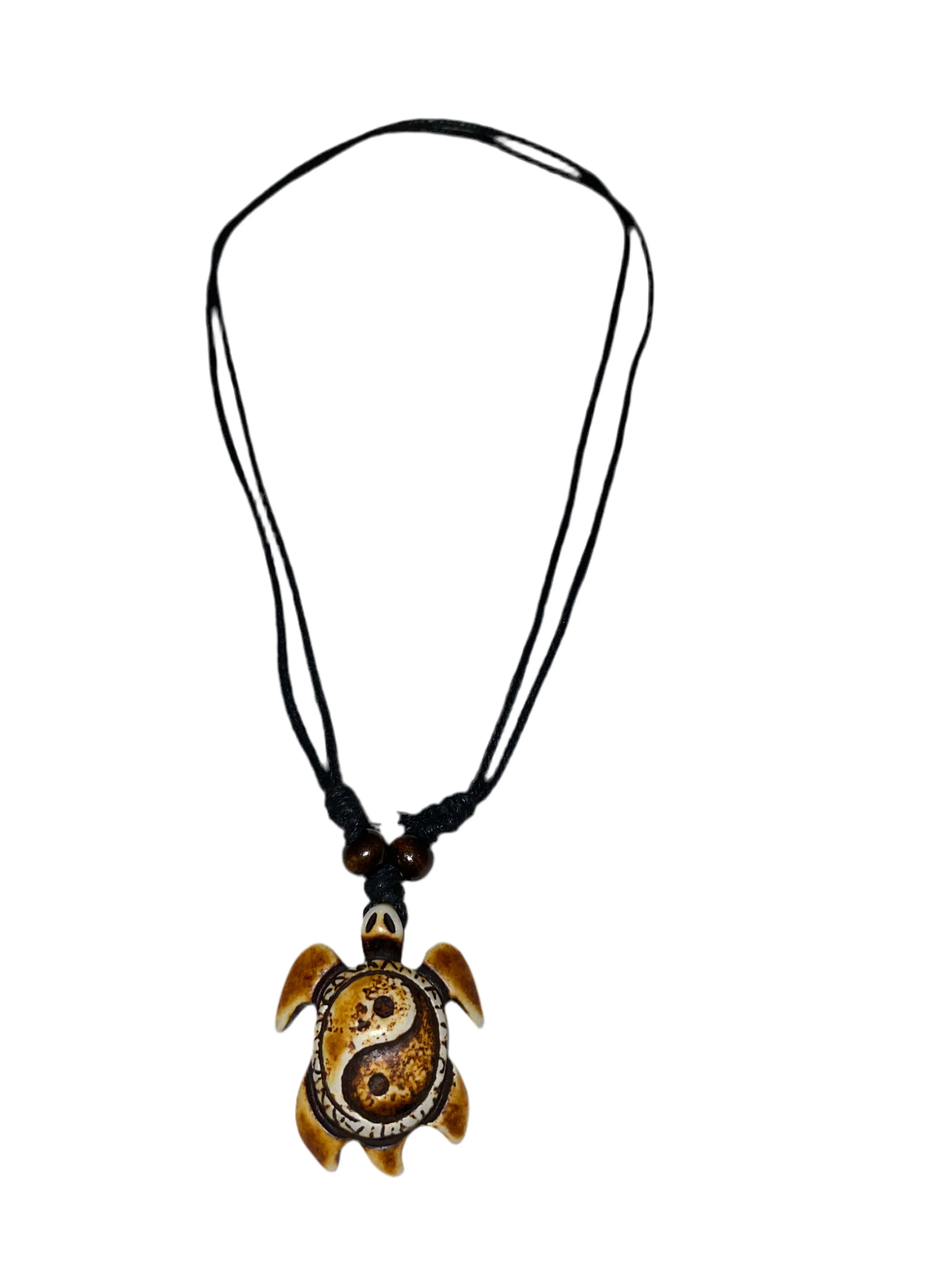 Double layered wooden sea turtle necklaces