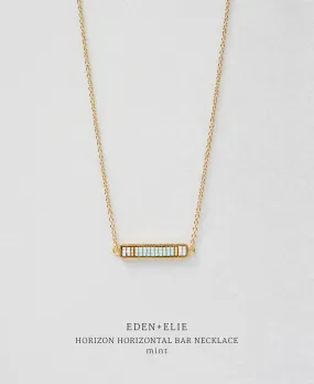 EDEN   ELIE Horizon Horizontal bar necklace - mint green