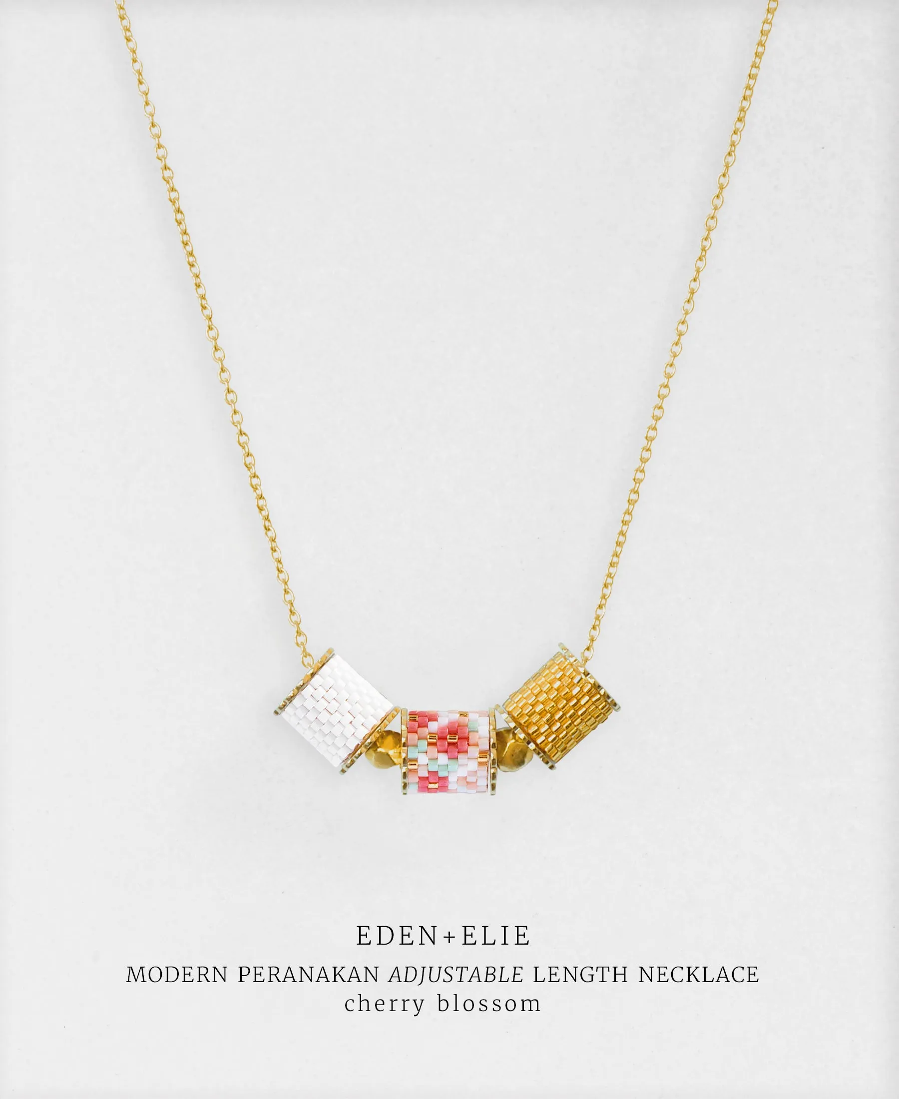 EDEN   ELIE Mother-Daughter twinning necklaces set - cherry blossom