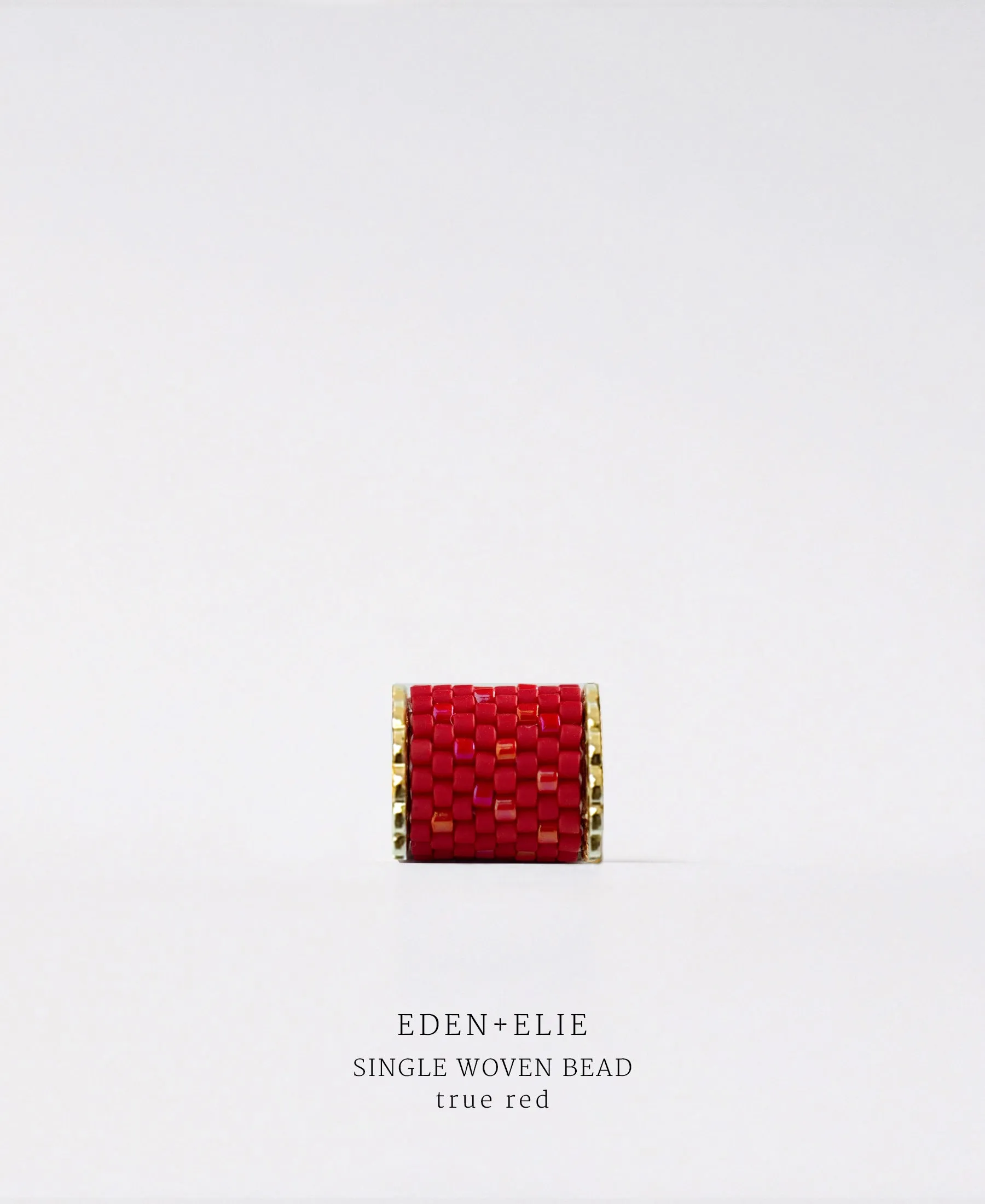 EDEN   ELIE Necklace Bar single bead   optional chain - true red