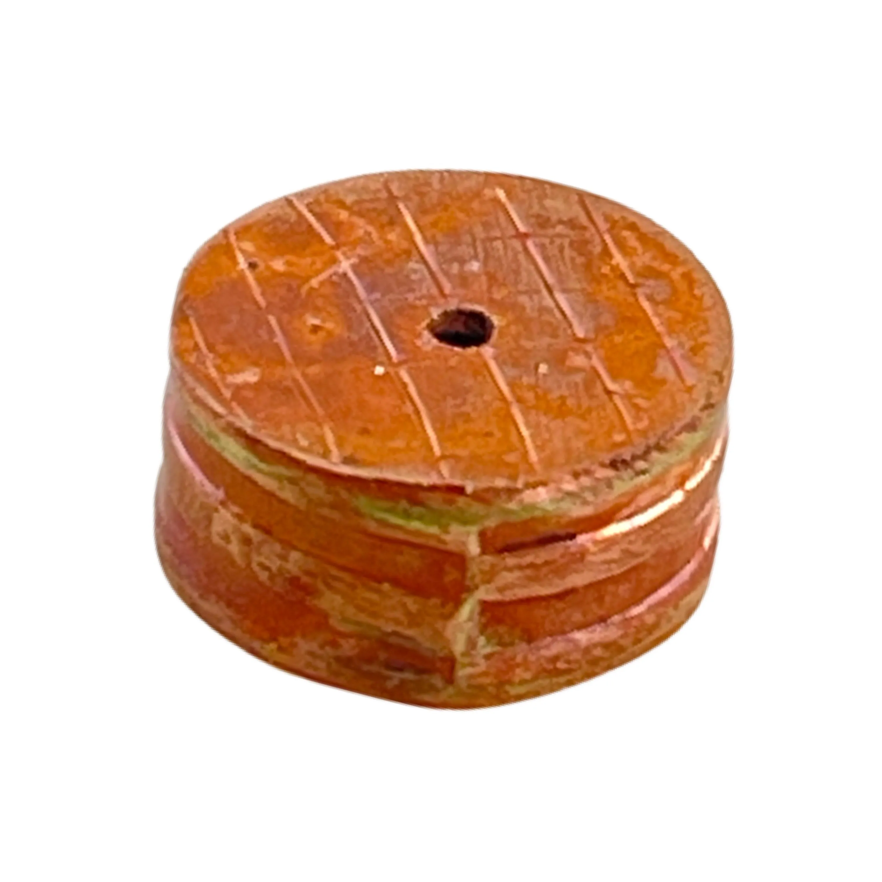 Extra-Small Rustic Copper Barrel Bead