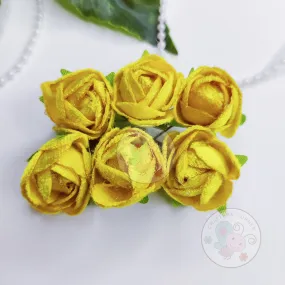 Fabric Roses - Yellow