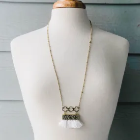 Fringe Necklace - White