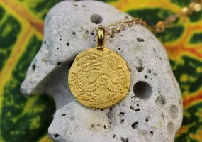 Gold Vermeil Dragon Pendant