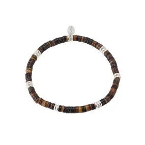 Heishi Shell & Sterling Flex Bracelet