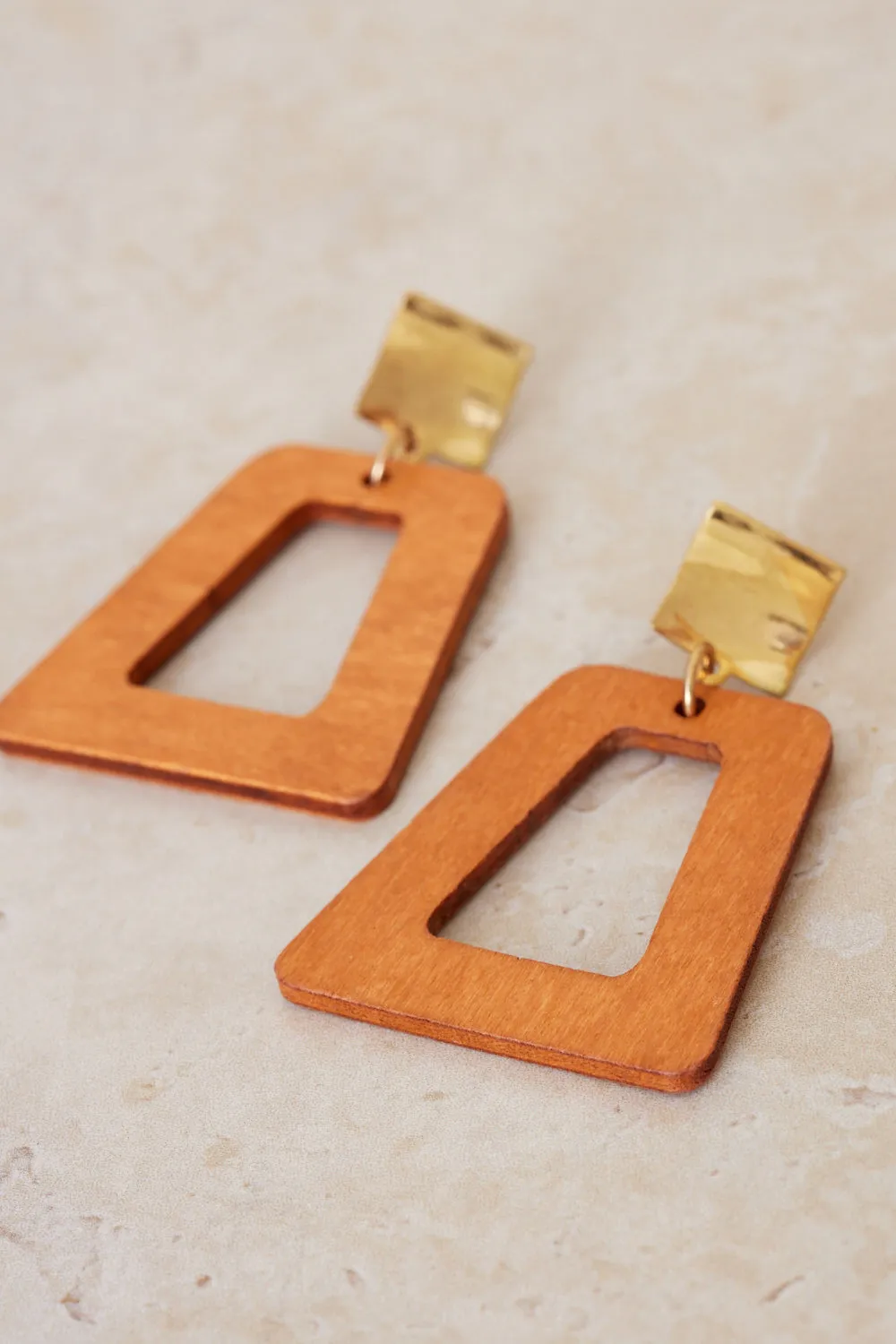 Linden Earrings - Brown