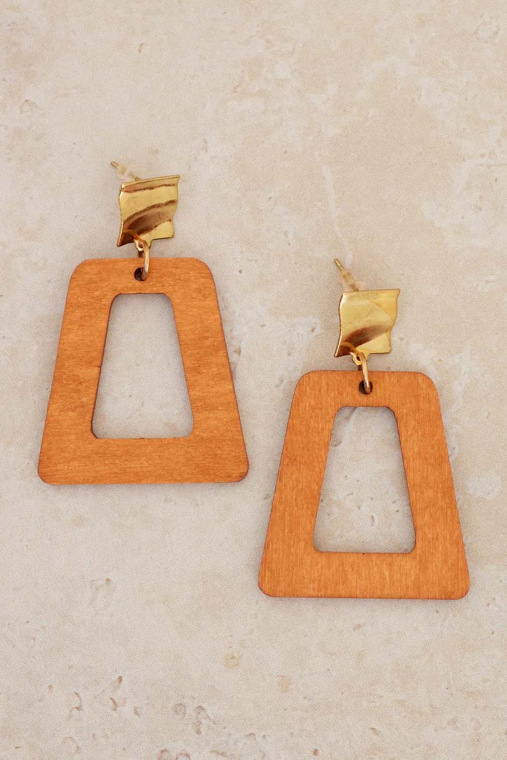 Linden Earrings - Brown