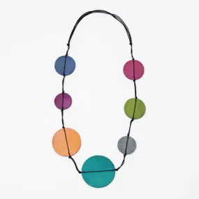 Multi Color Wood Ophelia Statement Necklace