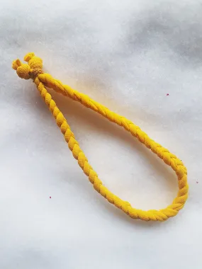 Mustard Yellow Fabric Bracelet