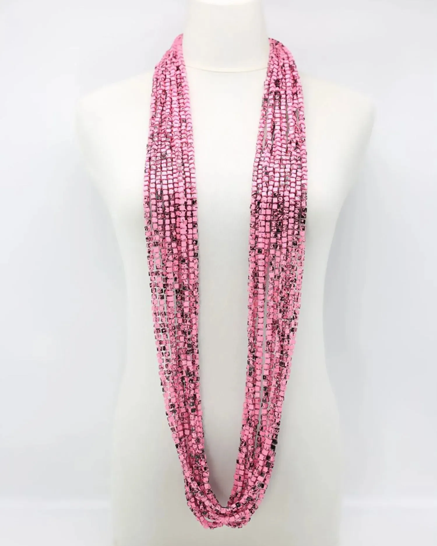 Next Pashmina Necklace, Pink/Black