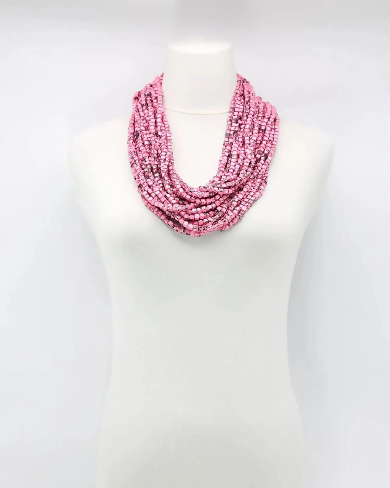 Next Pashmina Necklace, Pink/Black