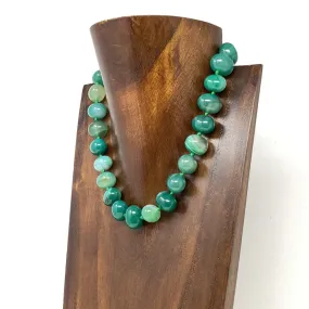 Oval Cut Agate Bead necklace