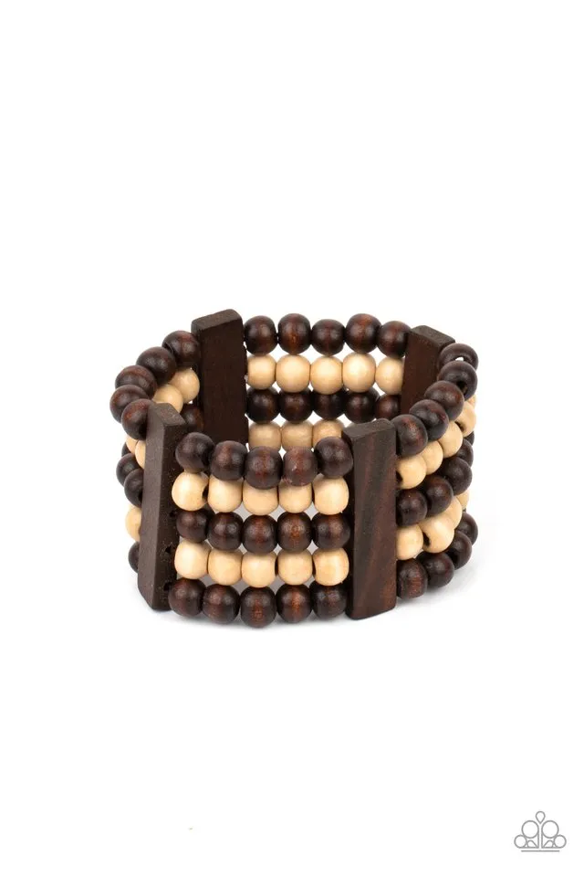 Paparazzi Bracelet ~ Caribbean Catwalk - Brown