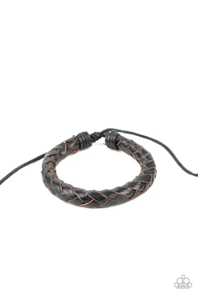 Paparazzi Bracelet ~ Homespun Comfort - Black