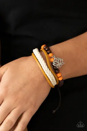 Paparazzi Bracelet ~ Lotus Beach - Orange