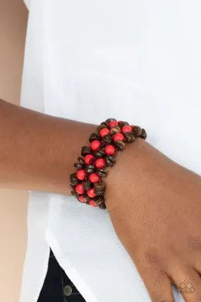 Paparazzi Bracelet ~ Tahiti Tourist - Red