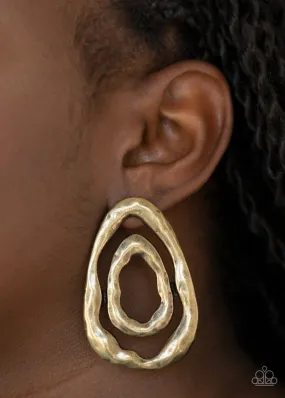 Paparazzi Earring ~ Ancient Ruins - Brass