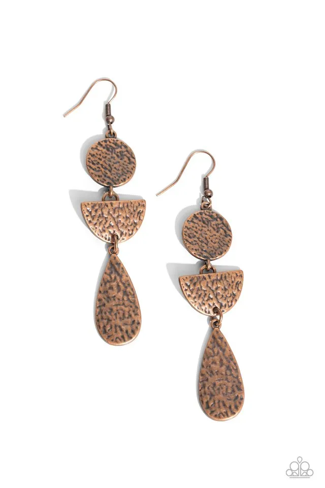 Paparazzi Earring ~ Artisanal Allure - Copper