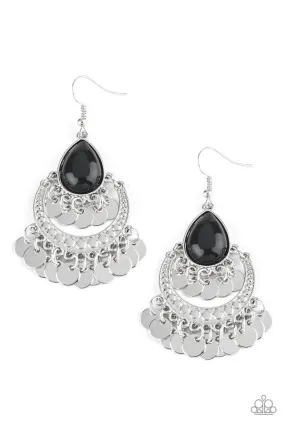 Paparazzi Earring ~ Bodaciously Boho - Black