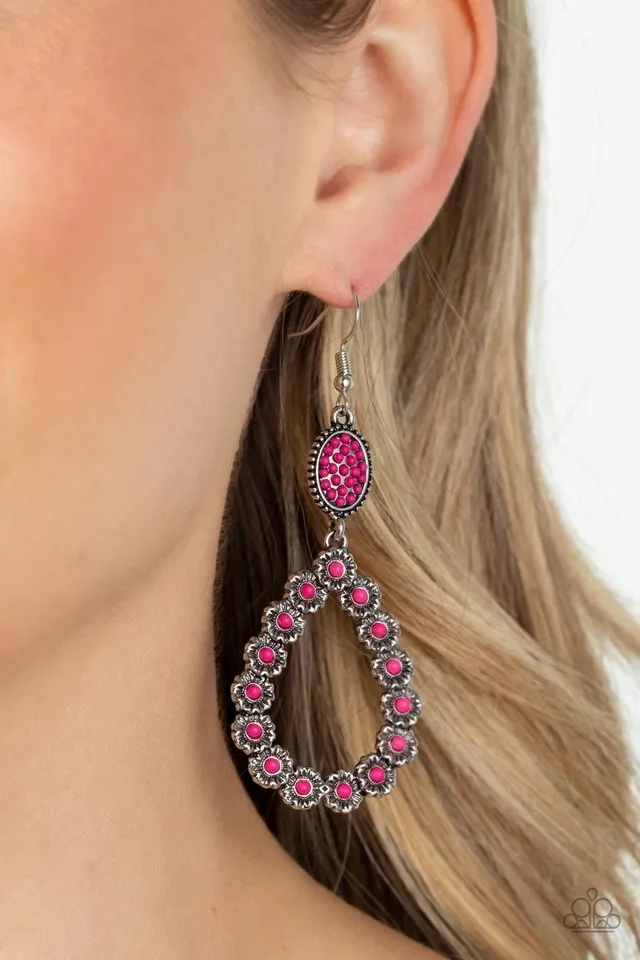 Paparazzi Earring ~ Farmhouse Fashion Show - Pink