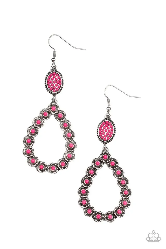 Paparazzi Earring ~ Farmhouse Fashion Show - Pink