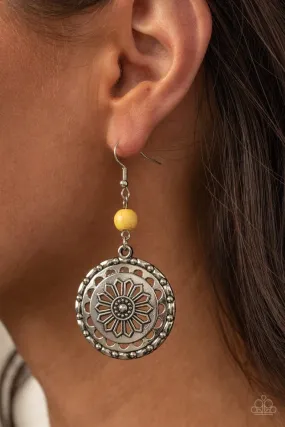 Paparazzi Earring ~ Flowering Frontiers  - Yellow