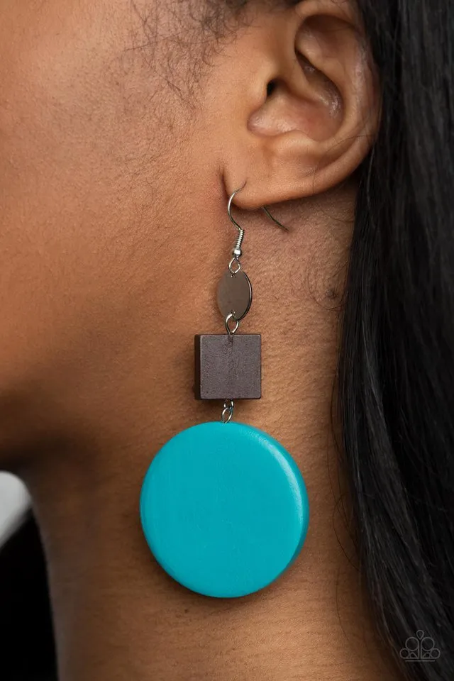 Paparazzi Earring ~ Modern Materials - Blue