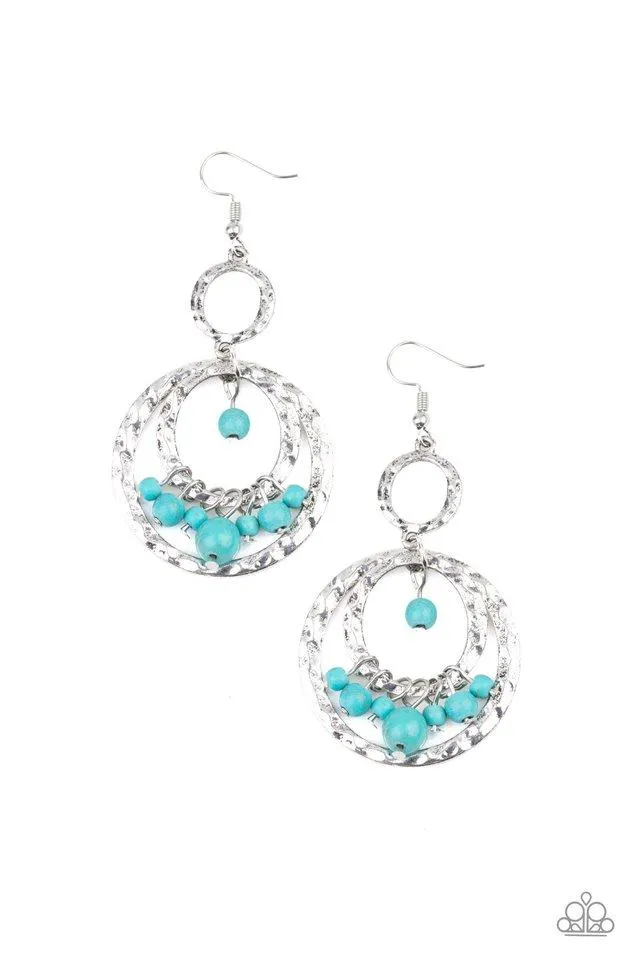 Paparazzi Earring ~ Rio Rustic - Blue