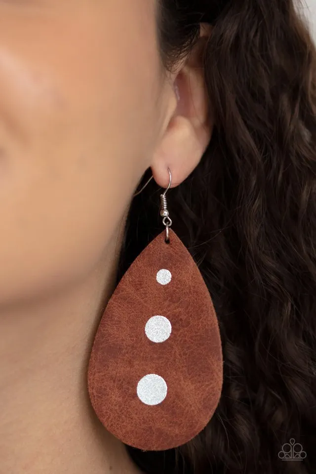 Paparazzi Earring ~ Rustic Torrent - Brown