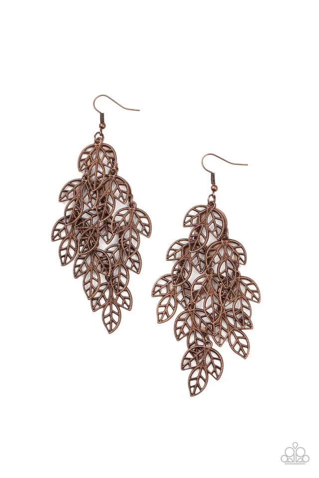 Paparazzi Earring ~ The Shakedown - Copper