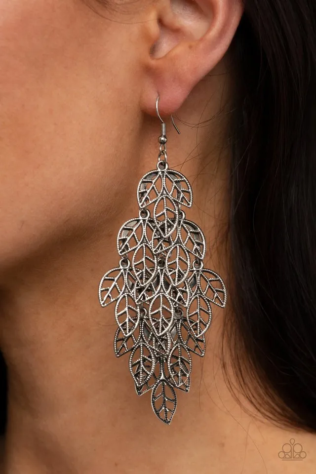 Paparazzi Earring ~ The Shakedown - Silver