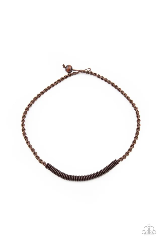 Paparazzi Necklace ~ Plainly Primal - Brown