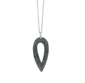 Preseli Bluestone Necklace Open Pear Silver