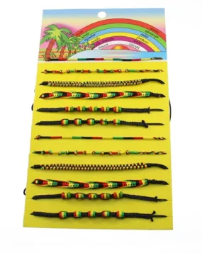 Rasta Bracelets on Card