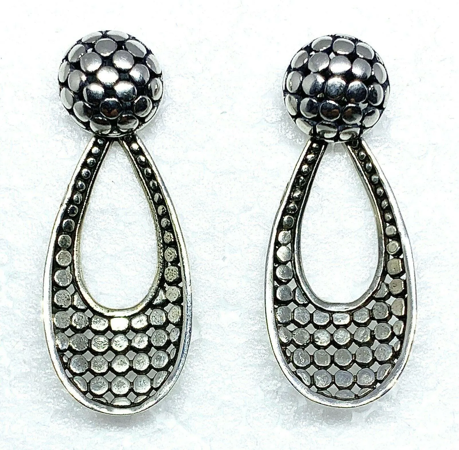 Sterling Silver Designer Handmade Long Studs Earrings